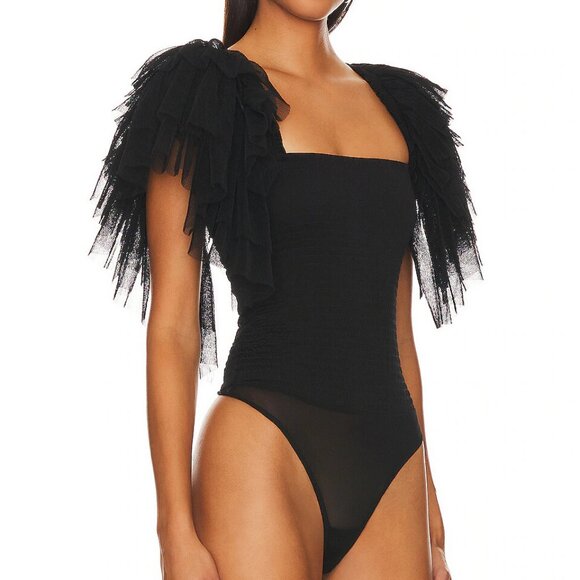 NWOT FREE PEOPLE INTIMATELY WOMEN'S Bodysuit M L BLACK FP Kill The Light - Picture 1 of 11